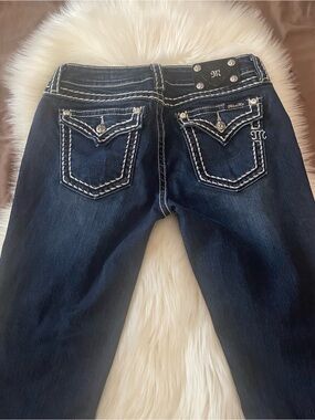 Miss Me Dark Wash Embellished Bootcut Jeans